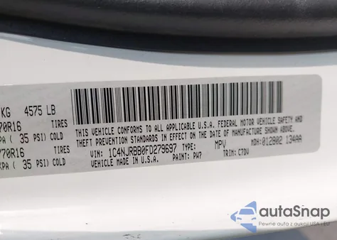 2015 Jeep Patriot Sport z USA, uszkodzony, nr VIN 1C4NJRBB0FD279697